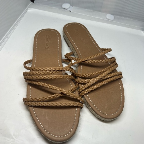 Madewell The Kathryn Brown Braided Slide Sandals SZ 10 MD777 New - Picture 3 of 6